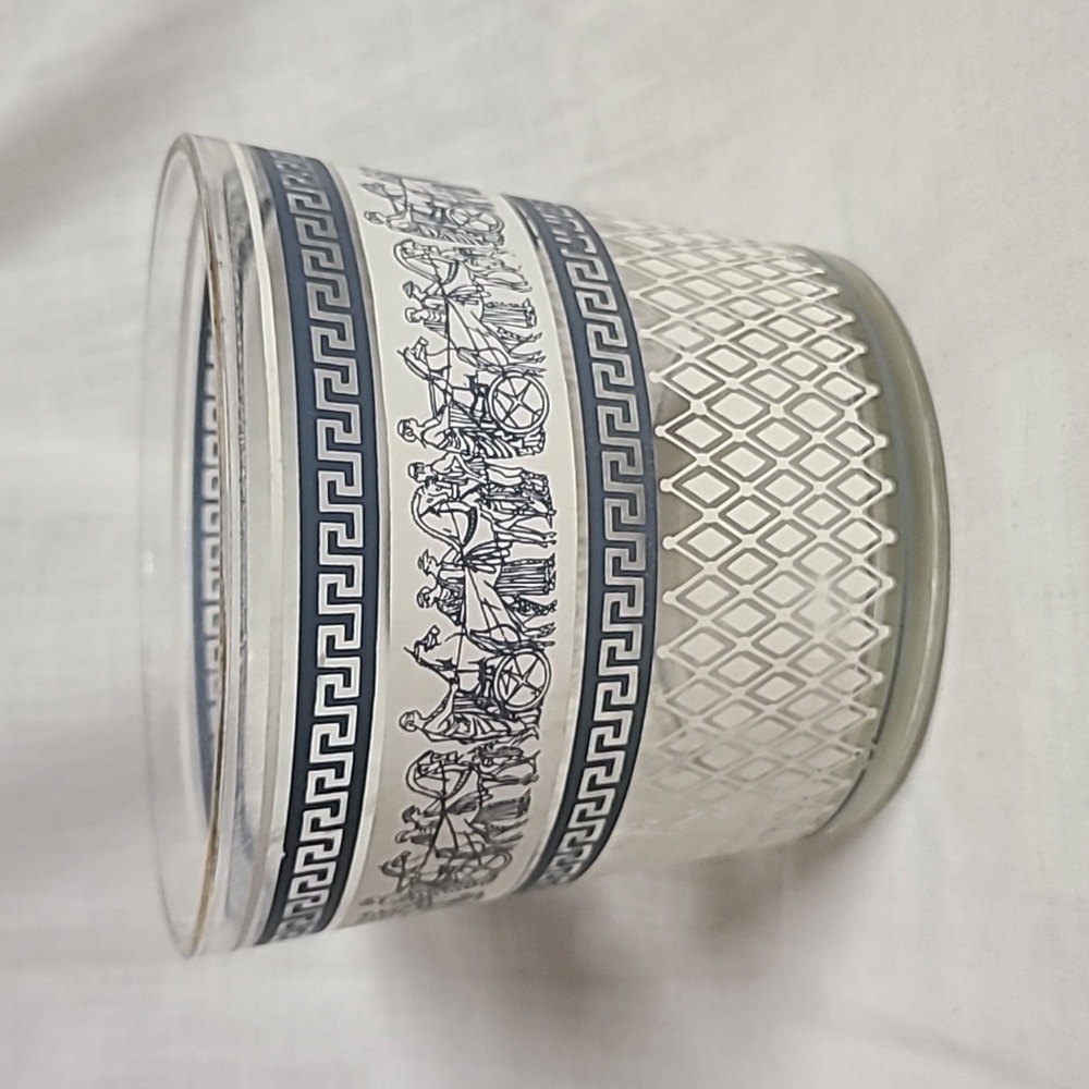 💥CLEARANCE💥Patrician by Jeannette 5" Ice Bucket Blue White Grecian